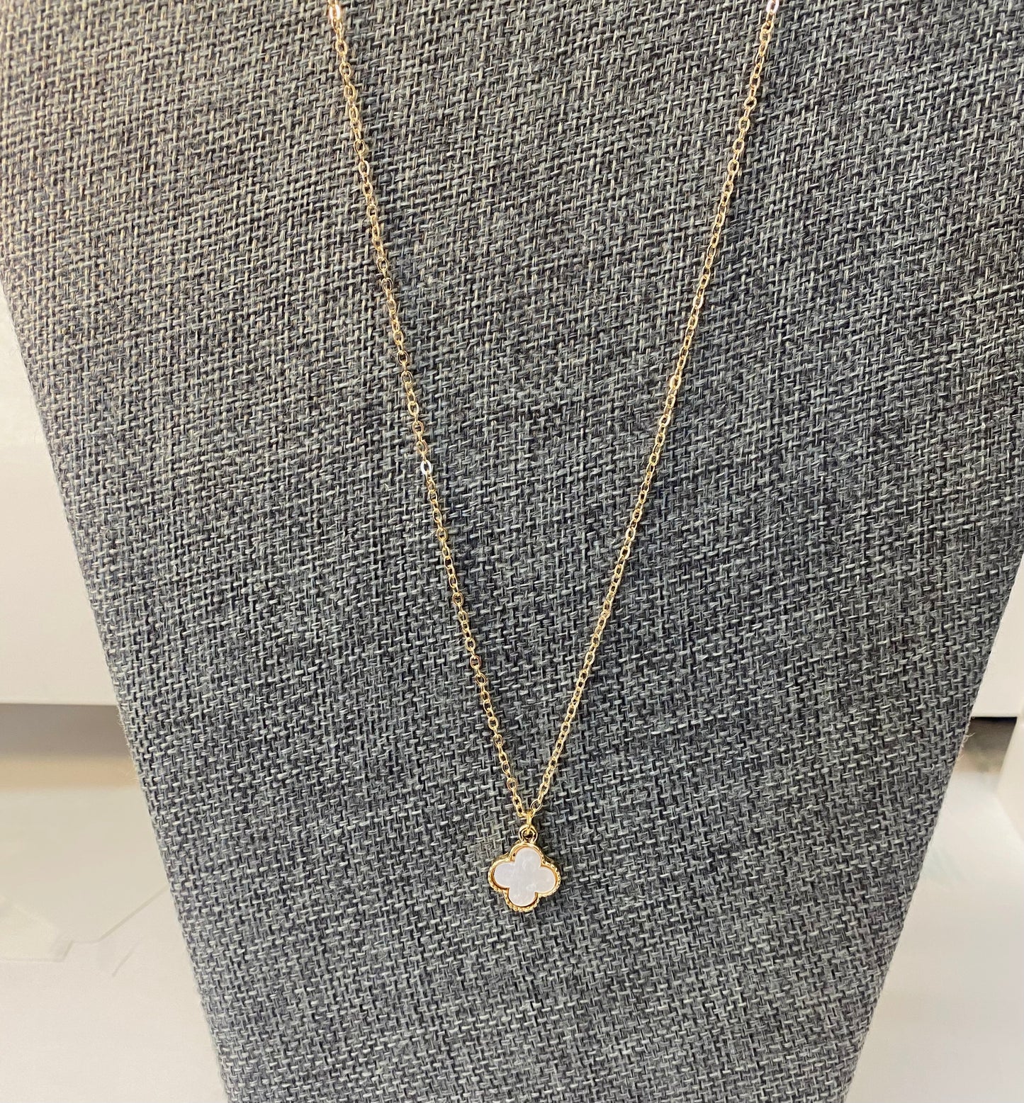 Clover Gold Necklace 16” + 2” Extender