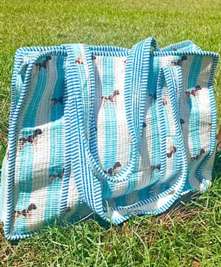 Rue in the Blue Tote Bag German Shorthaired Pointer