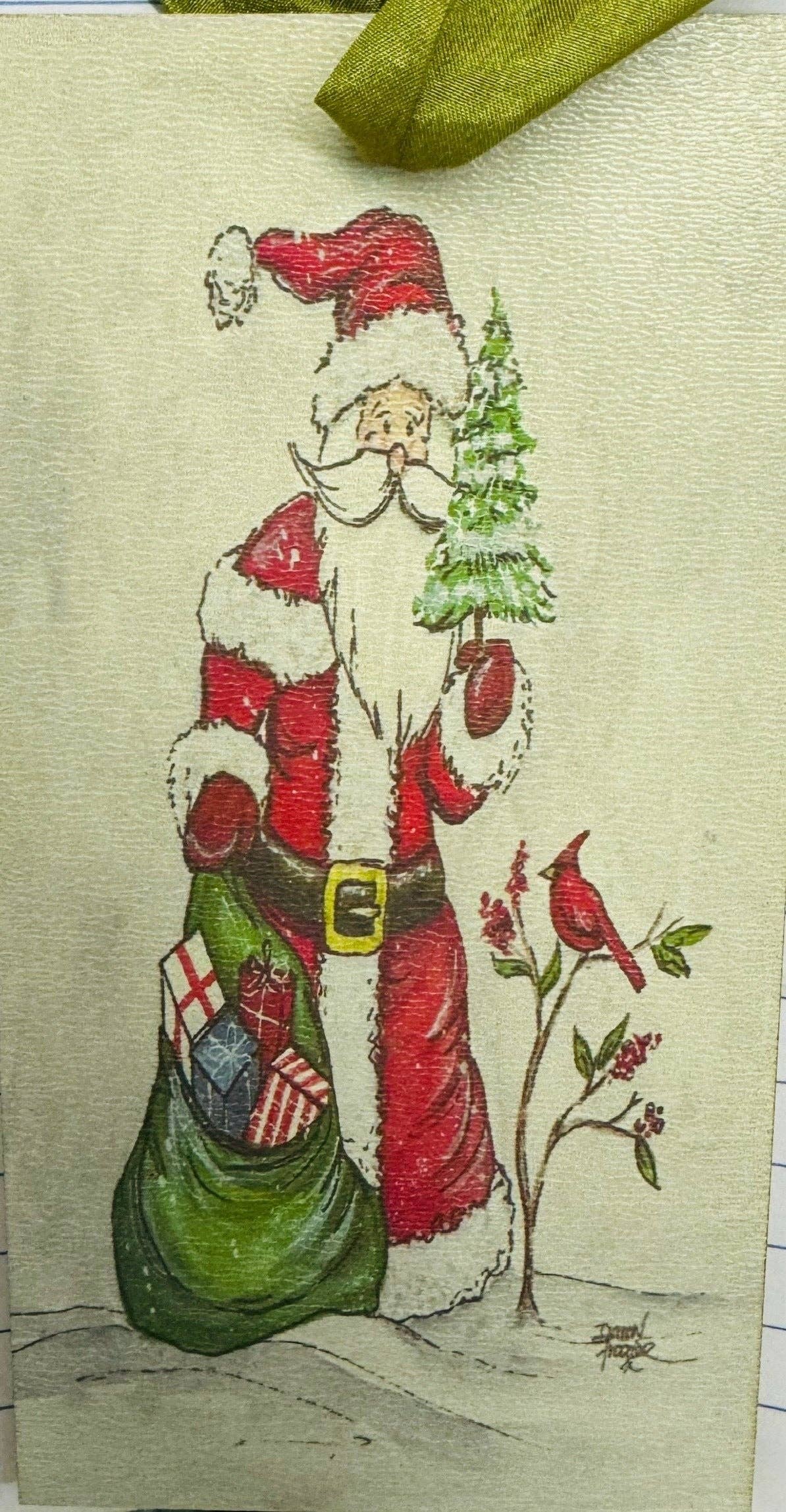 DARON'S SANTA WITH BAG OF TOYS ORNAMENT: 3"x6"