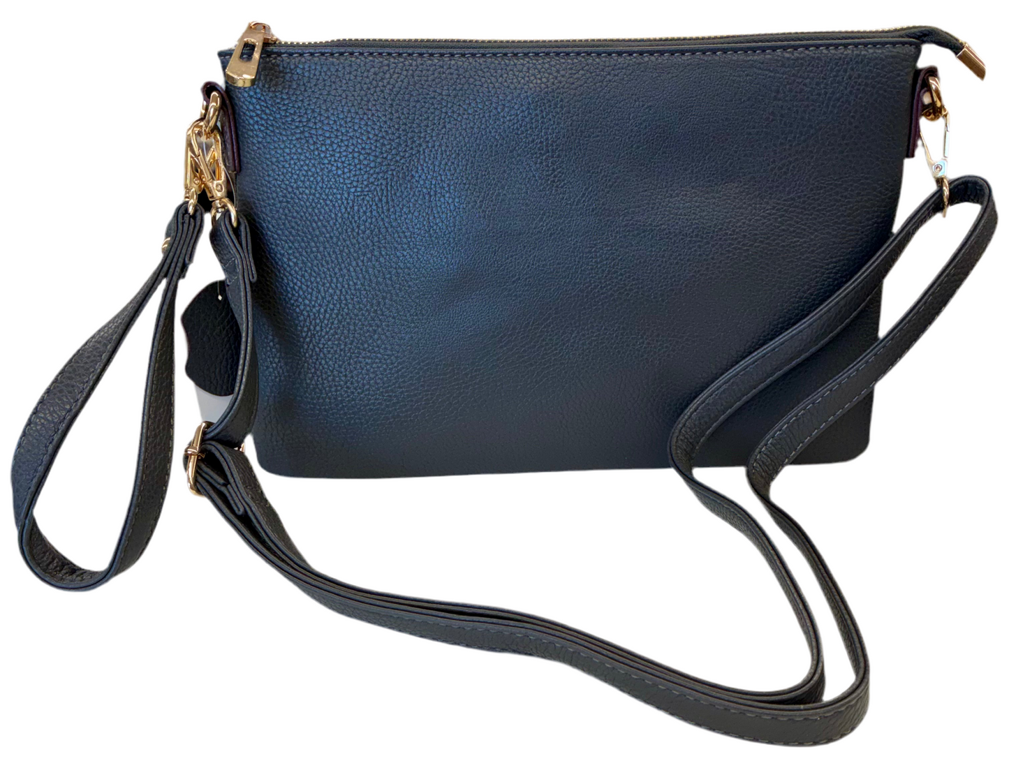 Faux Leather Crossbody/Wristlet 11.5x7.5”