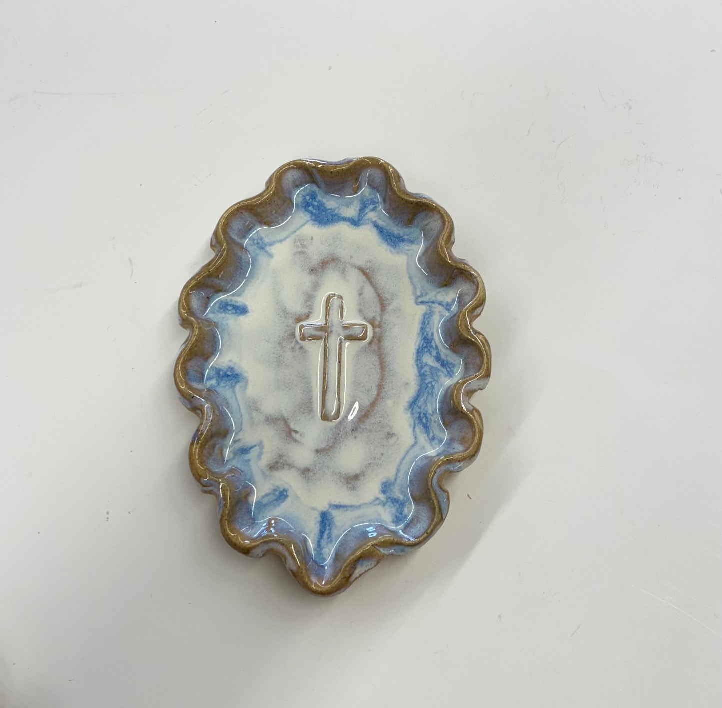 Cross Tray Tab Boren Pottery (Large)