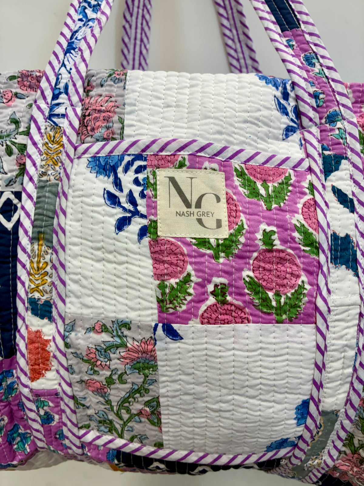 Luna Floral Quilted Patchwork Print Duffel Bag