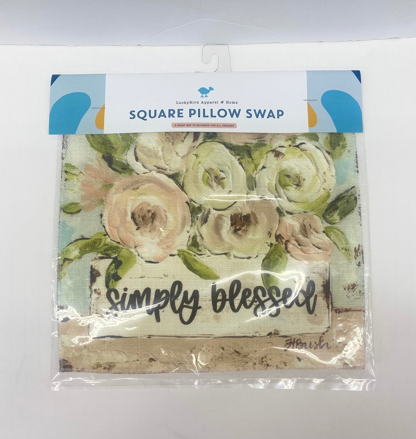 Lucky Bird Square Pillow Swaps for Button Pillows