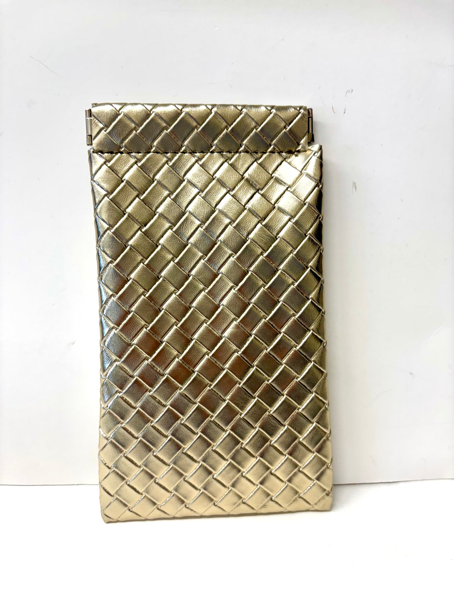 Faux Leather Weave Sunglasses Case Pouch/Phone Case Pouch