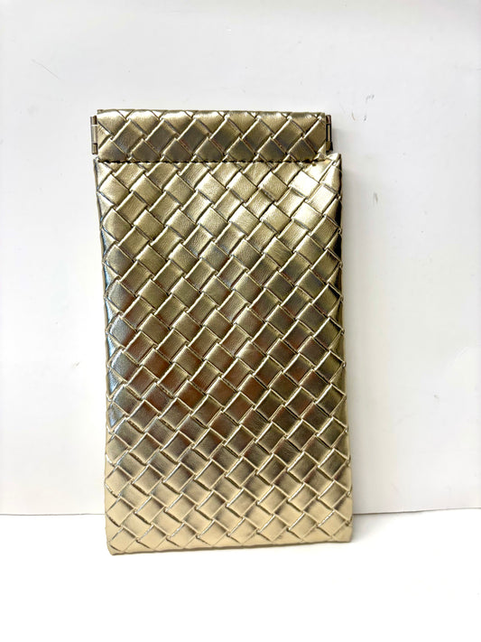 Faux Leather Weave Sunglasses Case Pouch/Phone Case Pouch