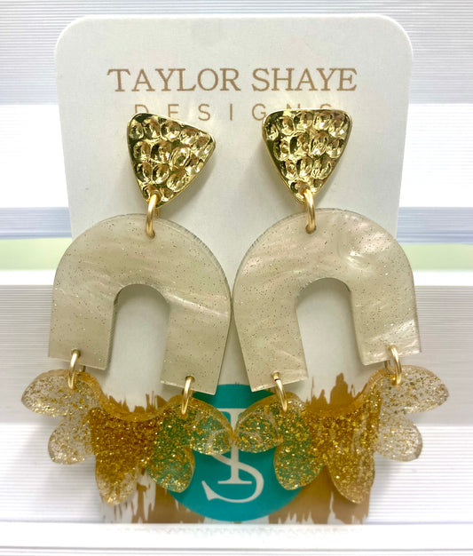 Taylor Shaye Light Gold Glitter Layla Drops