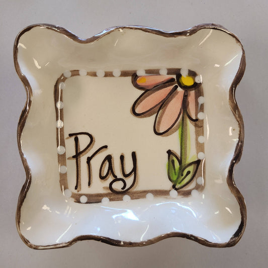 Small Candle Plate (AW Flower Pray)
