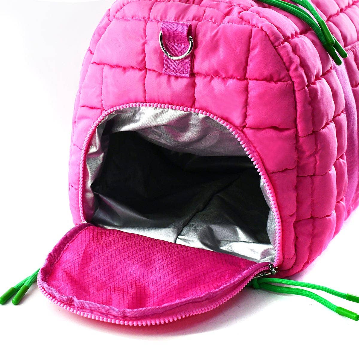 Quilted Puffer Weekender/Duffel Bag: Sage