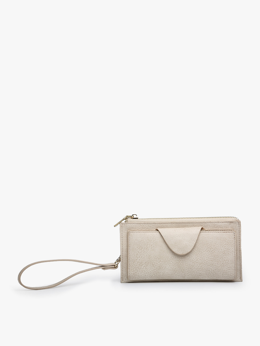 Kyla RFID Wallet w/ Snap Closure: Coffee