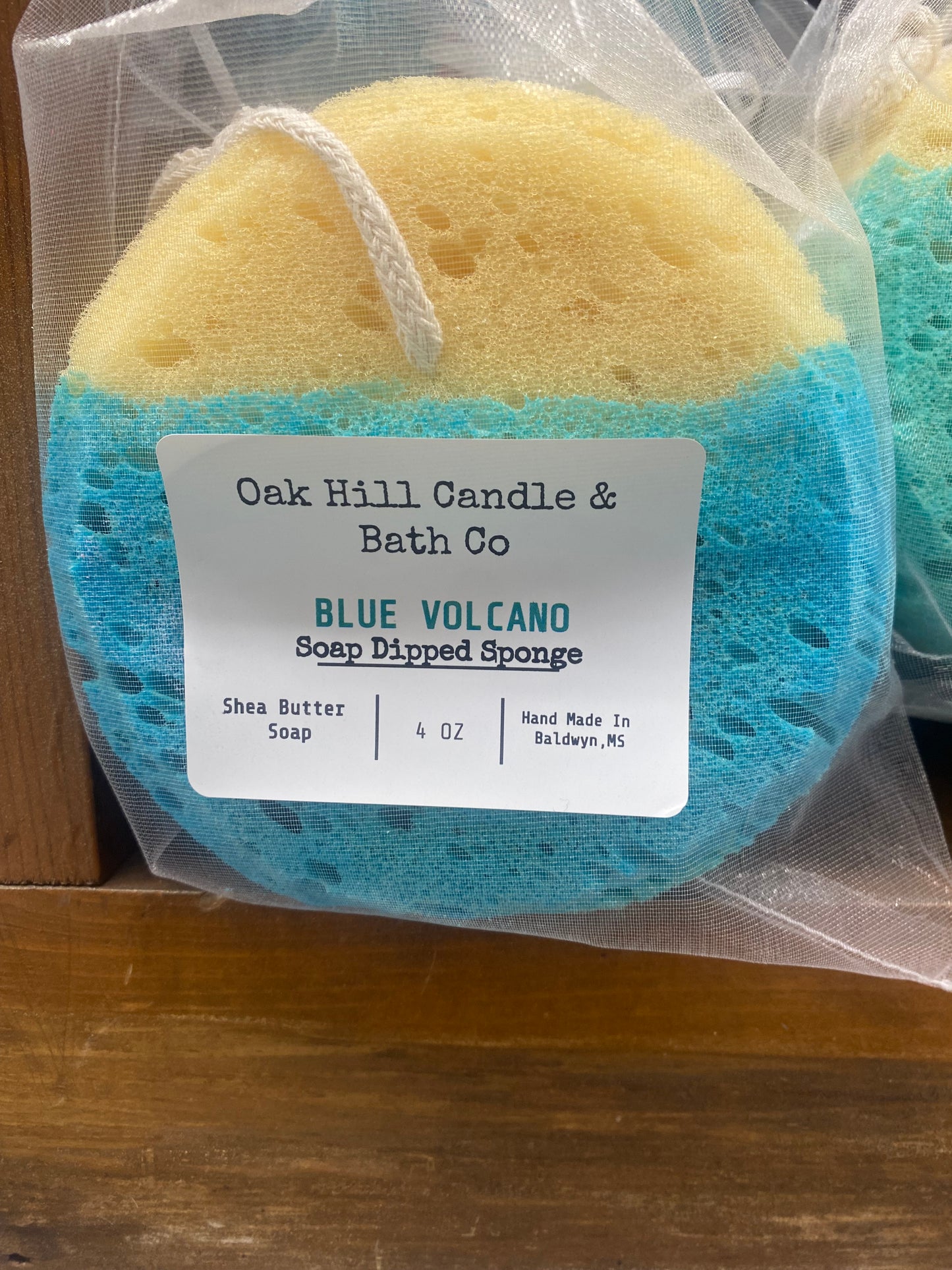 Soap Dipped Sponge 4oz. Blue Volcano