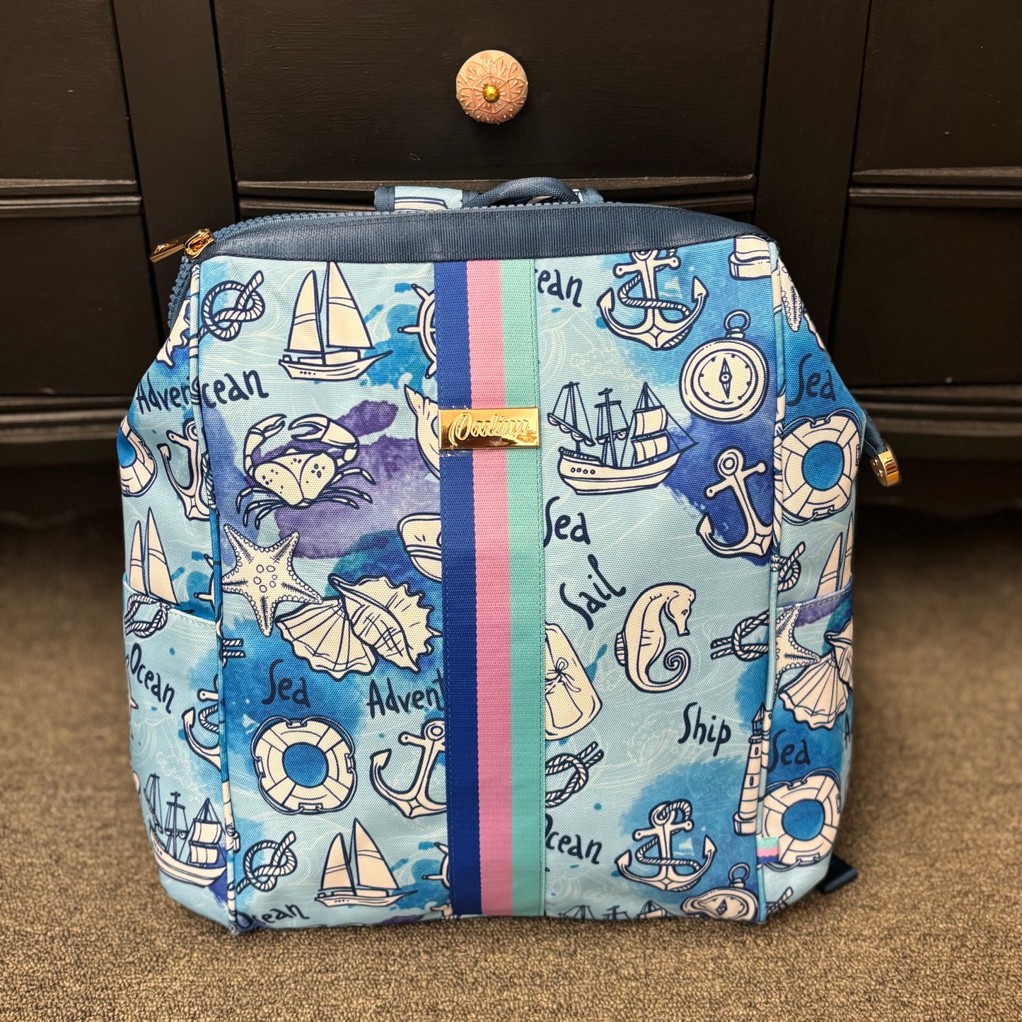 Durable and Stylish Women’s Cooler Backpack w/ Set Sail Design