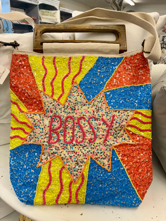 Fabulous MJ New York “BOSSY” Beaded Boho Crossbody Purse