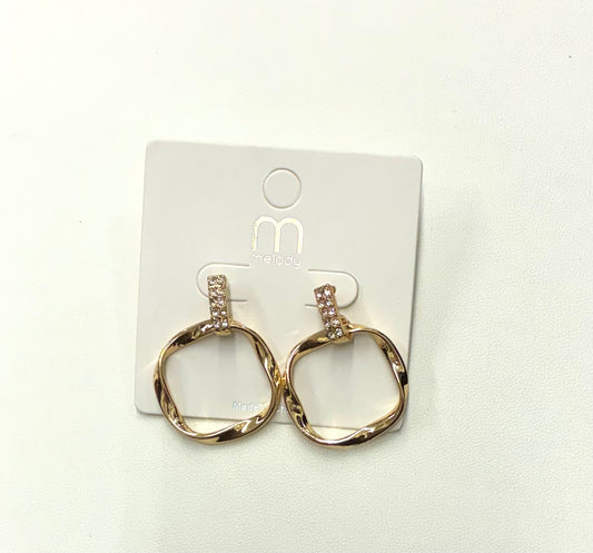 CZ Post Hoop Earrings