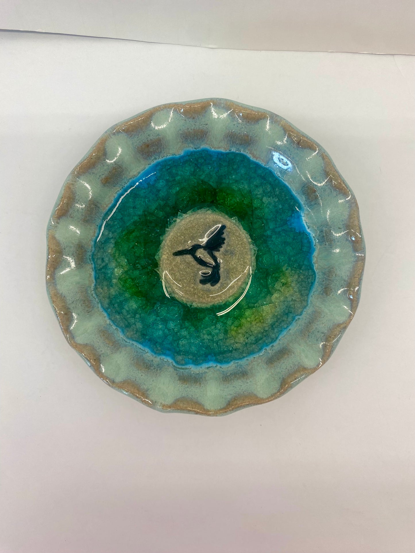 Down To Earth Pottery Hummingbird Dish - Icon Series