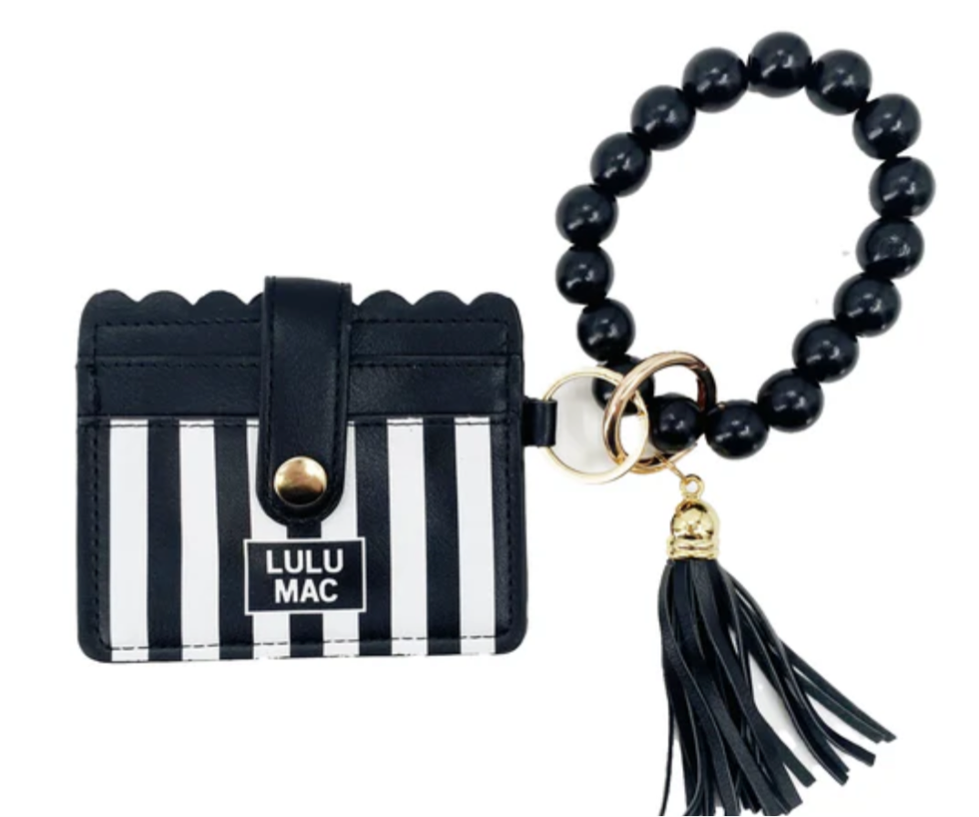 LULU MAC Beaded Wristlet ID Wallet