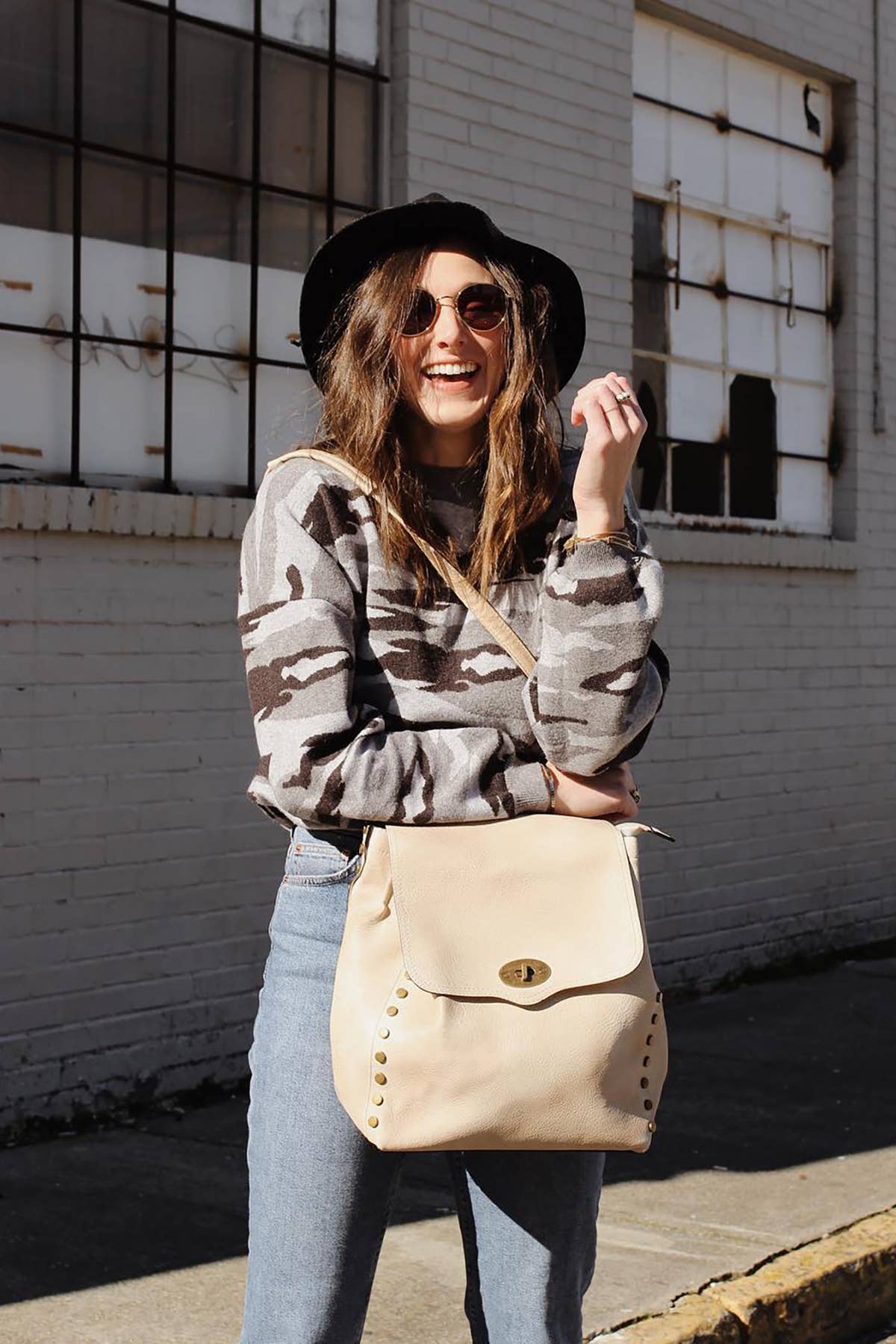 Bex Distressed Backpack: Espresso