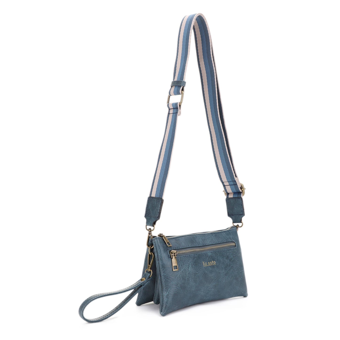 Liz Soto Chloe 3317 cross body or wristlet: Grey