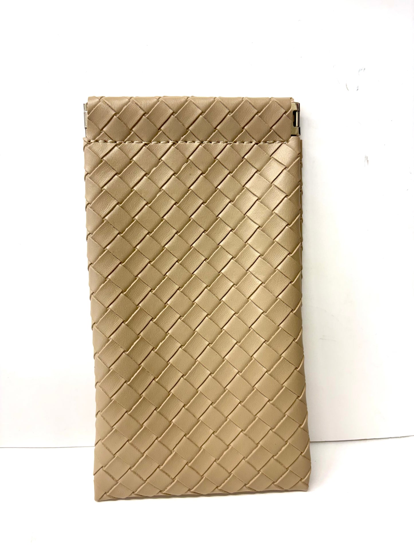 Faux Leather Weave Sunglasses Case Pouch/Phone Case Pouch