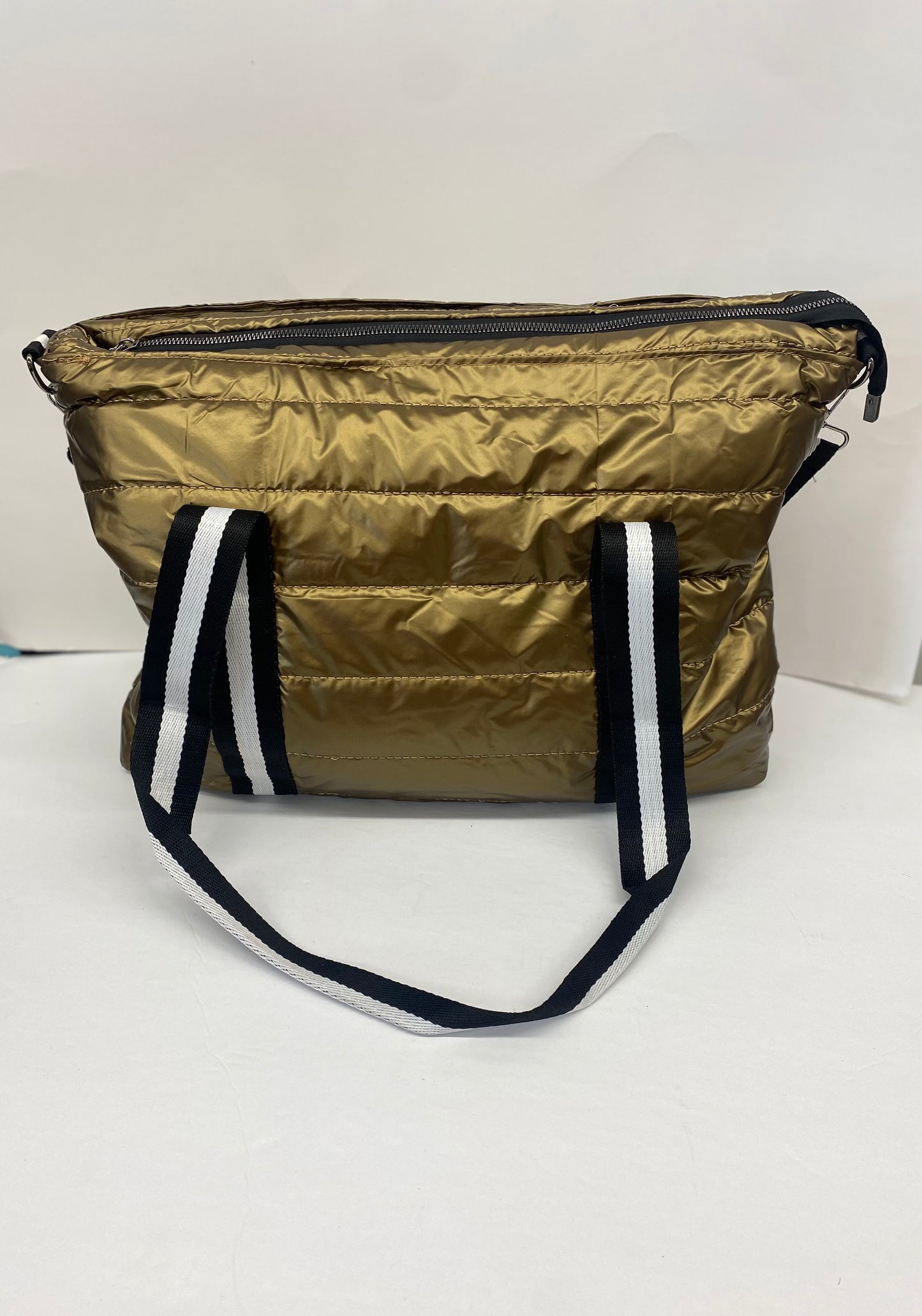 Park Layne Metallic Puffy Tote Bag