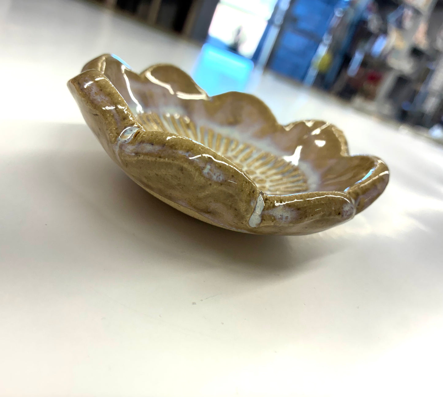 Scalloped Blossom Trinket Bowl Tab Boren Pottery