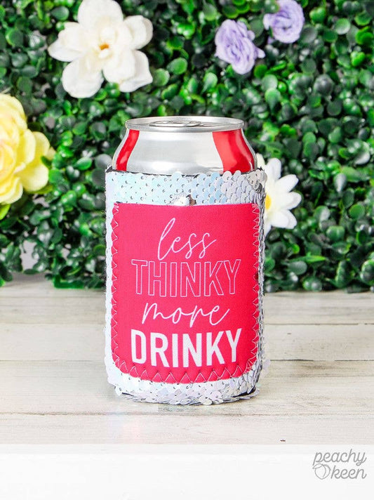 Less Thinky More Drinky Sequin Shifting Can Cooler: Mix Pattern / One Size