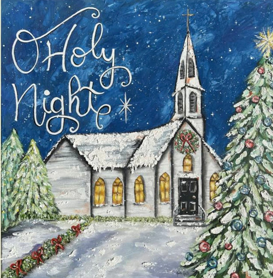 O Holy Night Church Square Pillow Swap - Luckybird