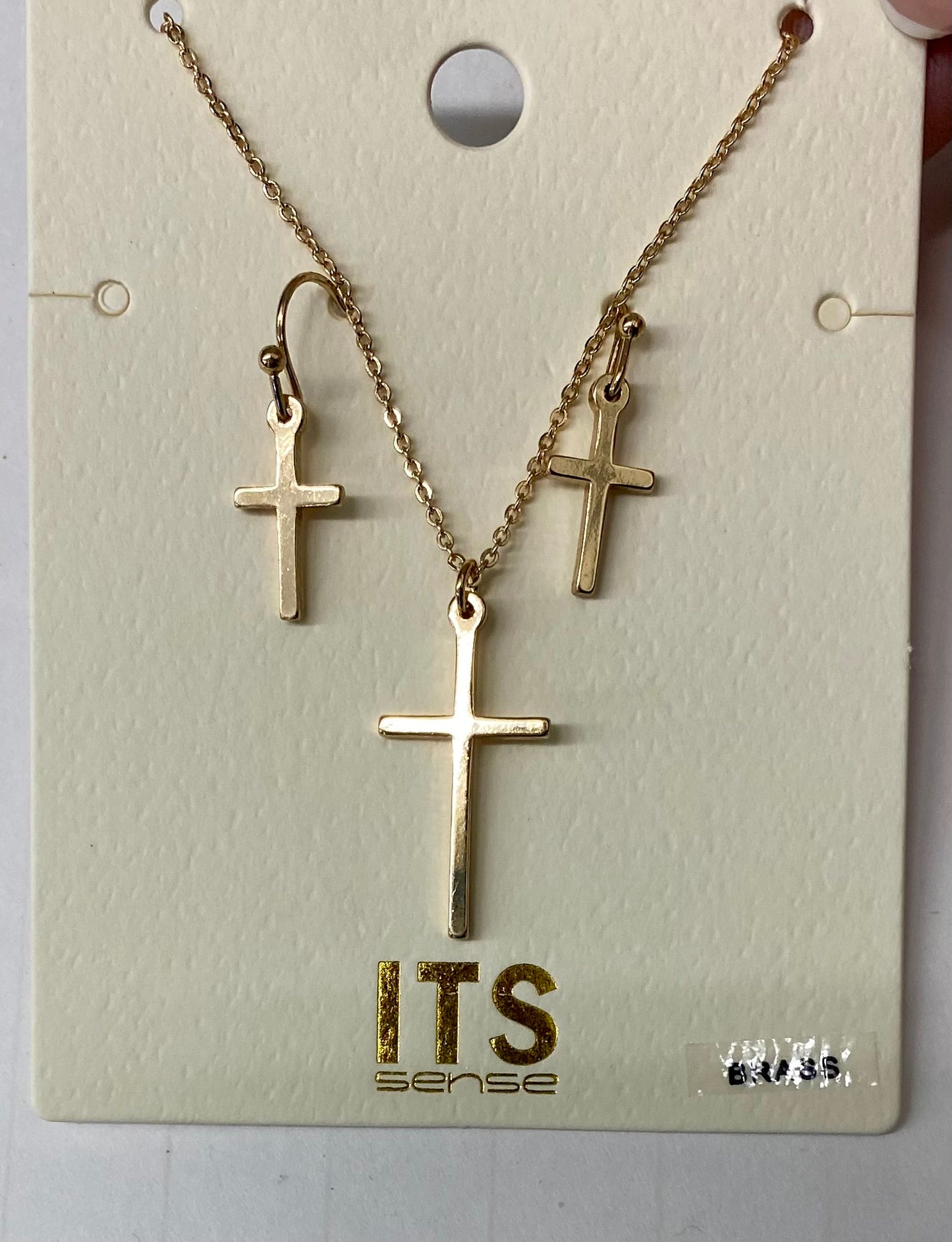 Cross Necklace & Earrings
