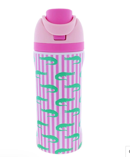 Kids Later, Gator 16 oz. Water Bottle With Straw Cap