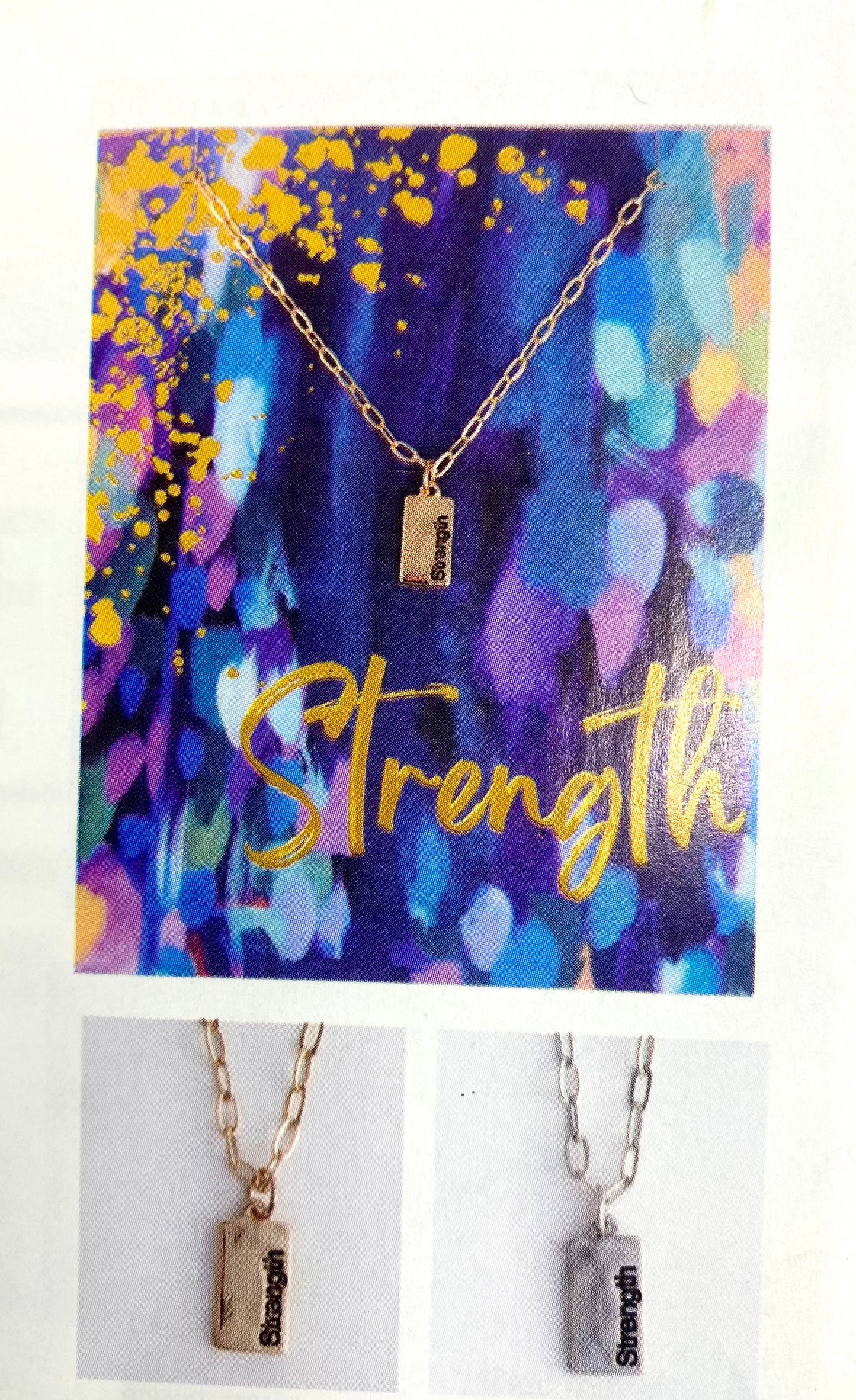 Necklace +Greeting Card Set / Silver or Gold