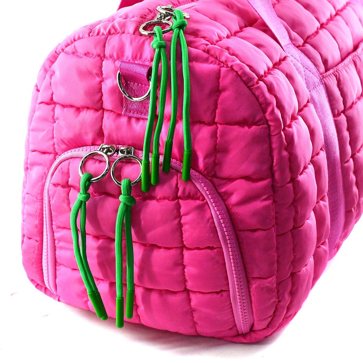 Quilted Puffer Weekender/Duffel Bag: Sage
