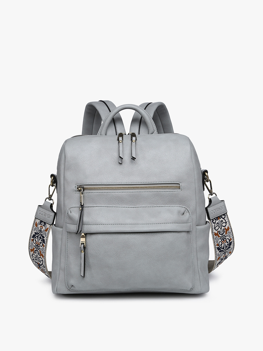 Amelia Convertible Backpack w/ Guitar Strap: Lt. Sage Jen & Co.
