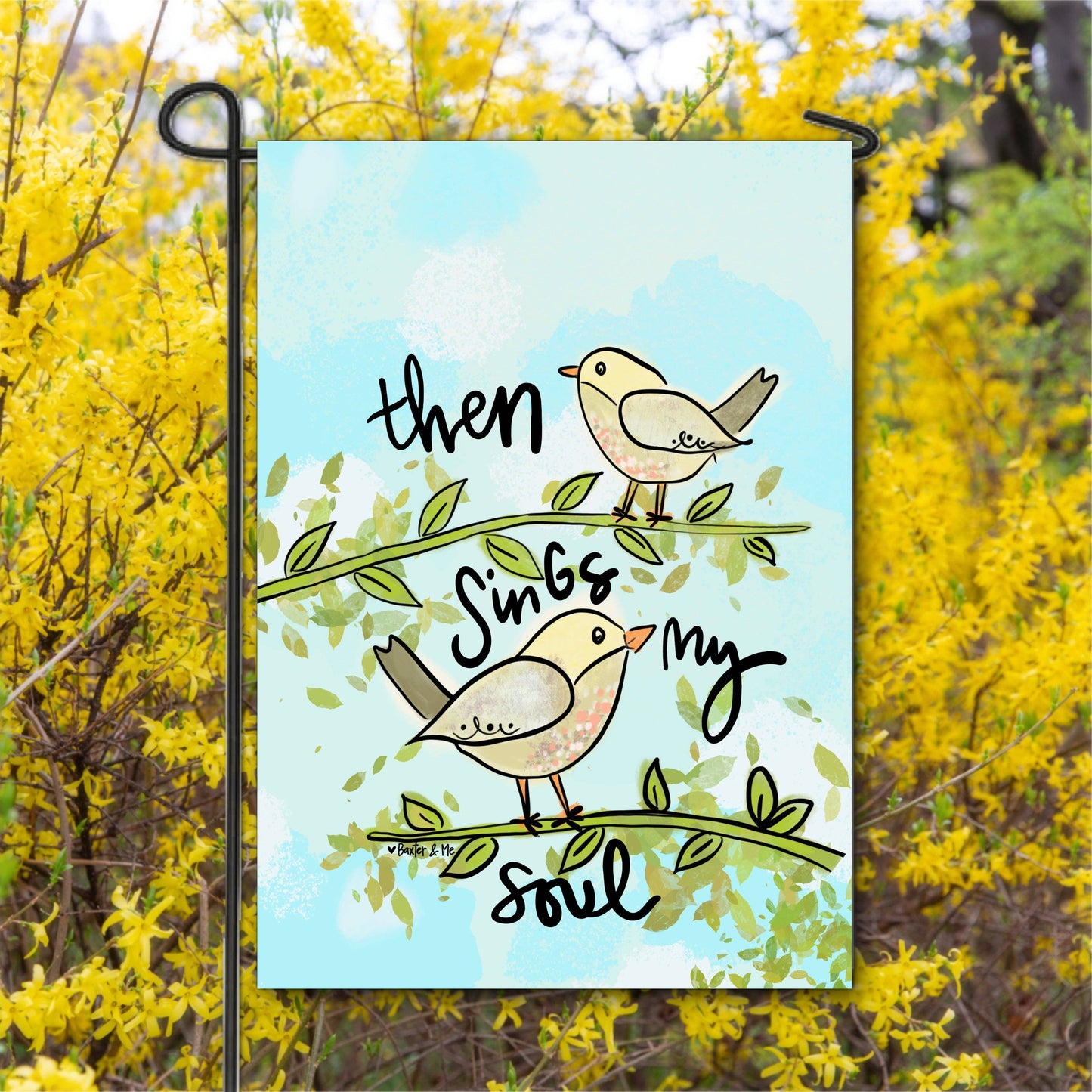 Then Sings my Soul Birds Garden Flag - Baxter & Me