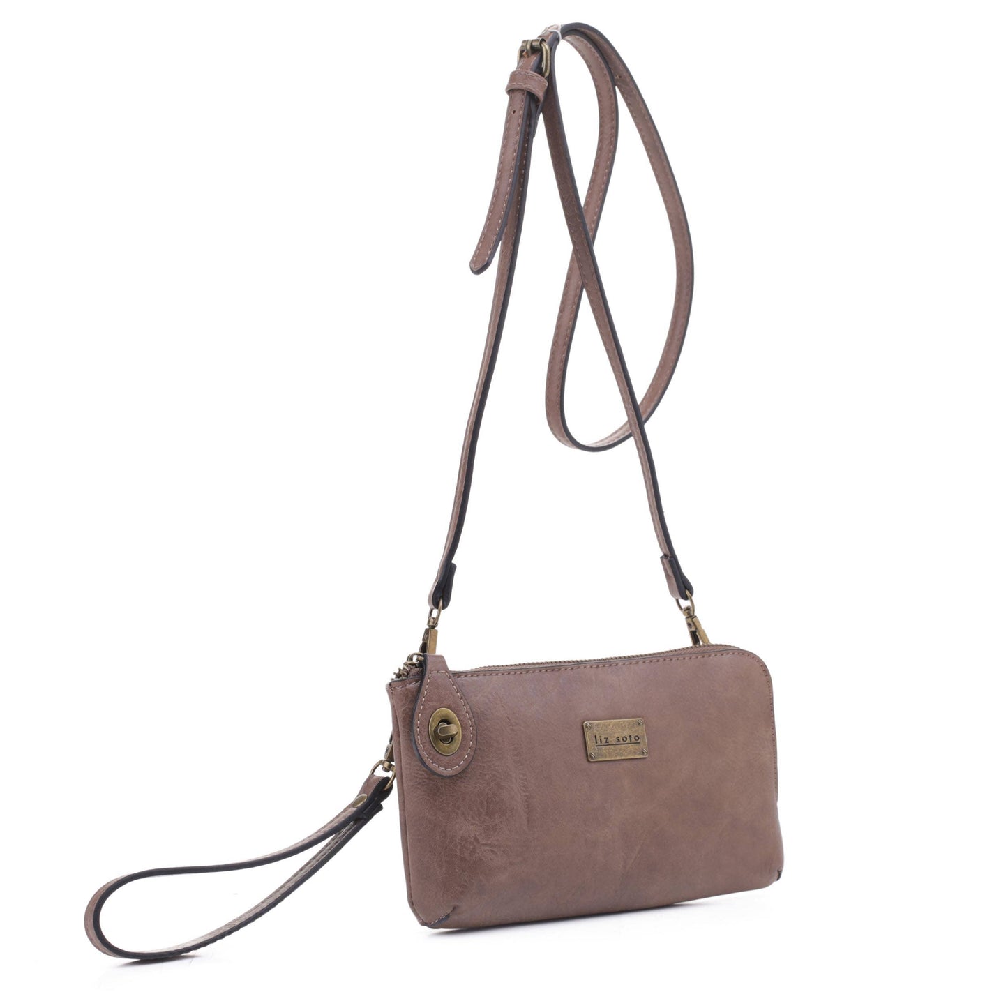 Tina 3307 cross-body, wallet, cell phone and wristlet: Grey / Cross body