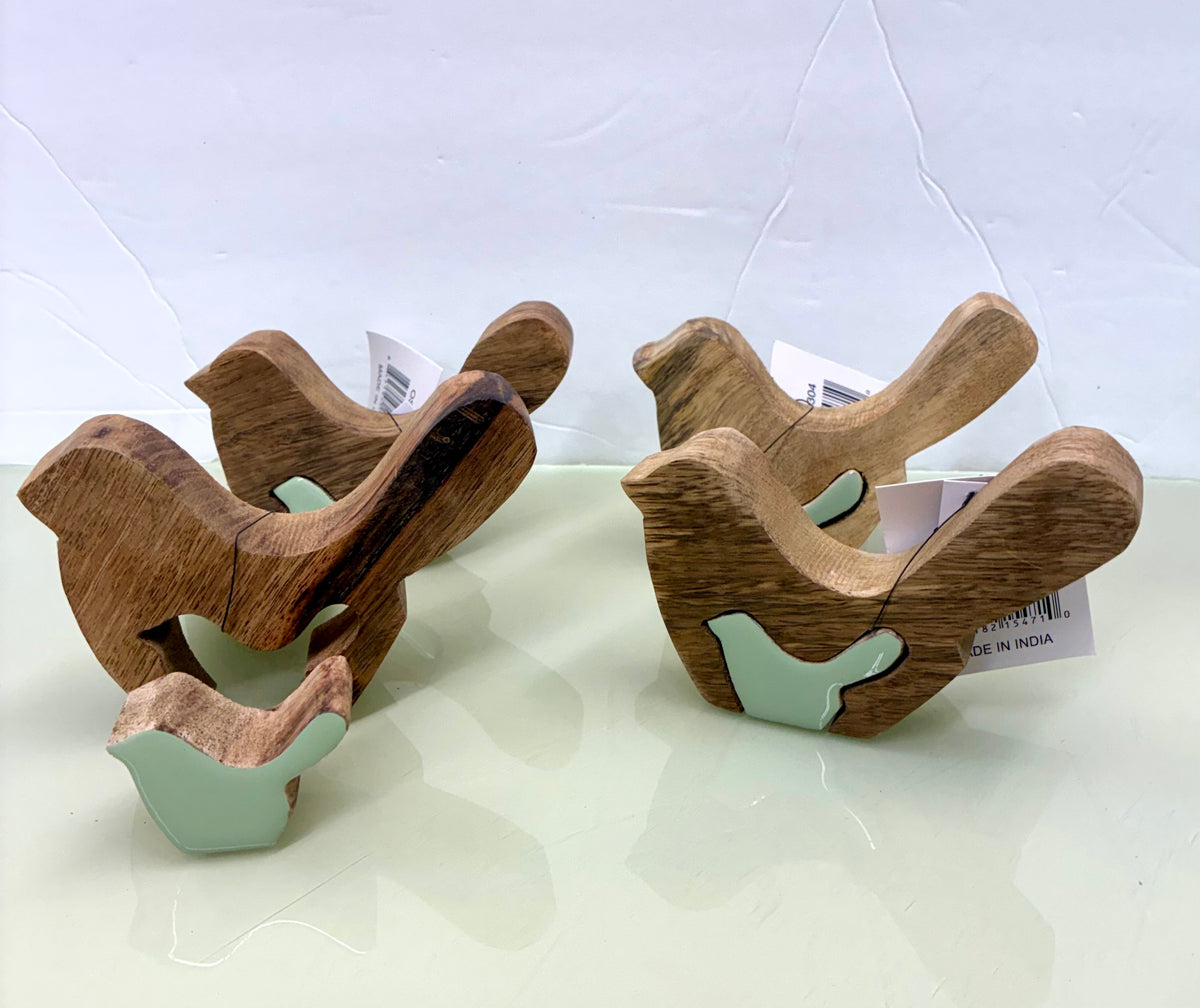 Puzzled Wood Birdie Small