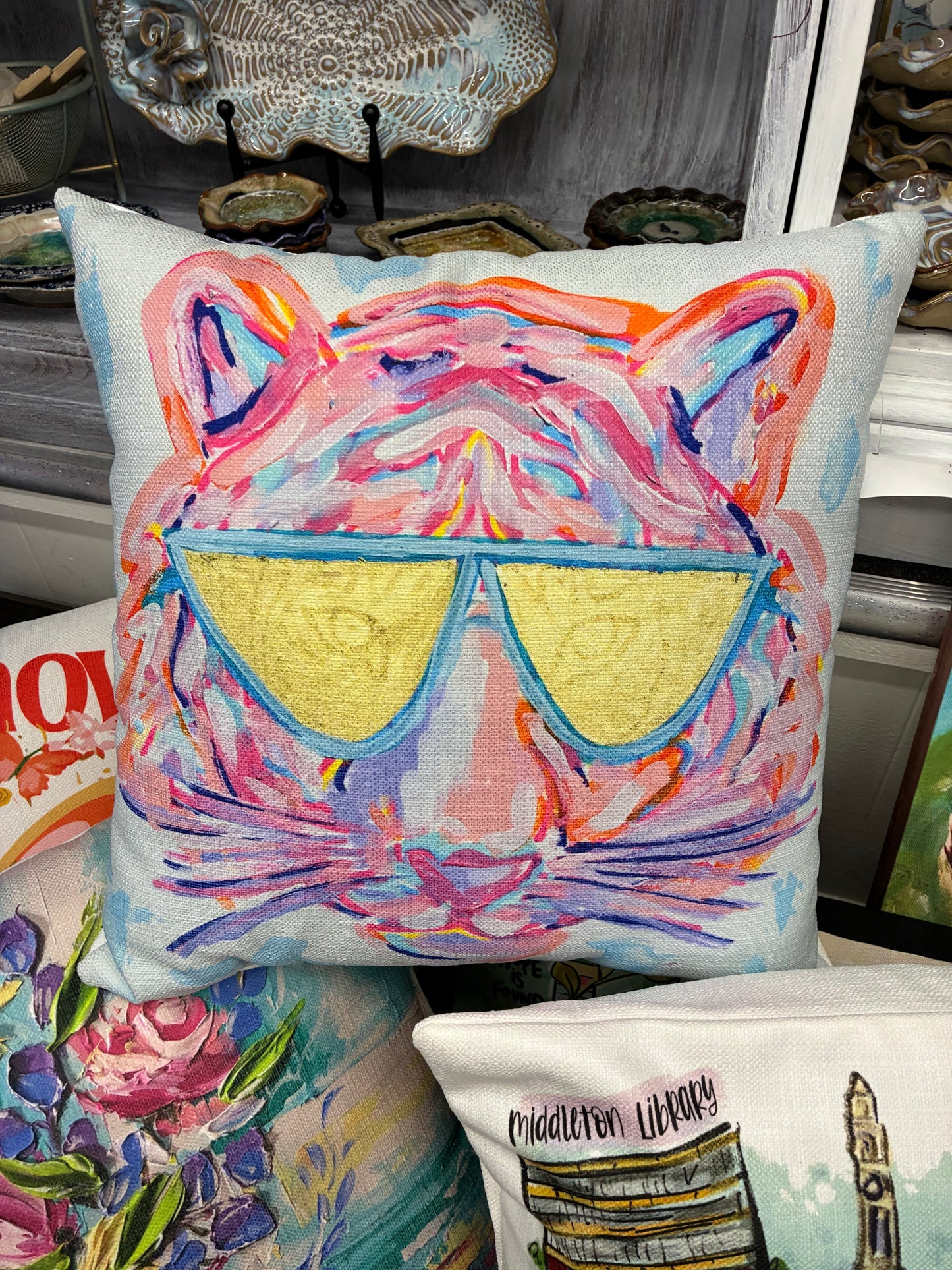 LSU Tiger Pillow 18x18