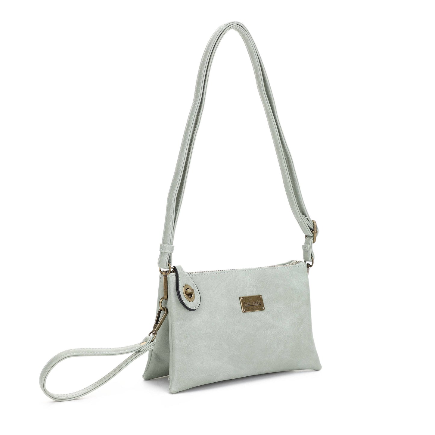 Liz Soto Ella 3311 cross-body and wristlet: Lt. Pewter / Cross body