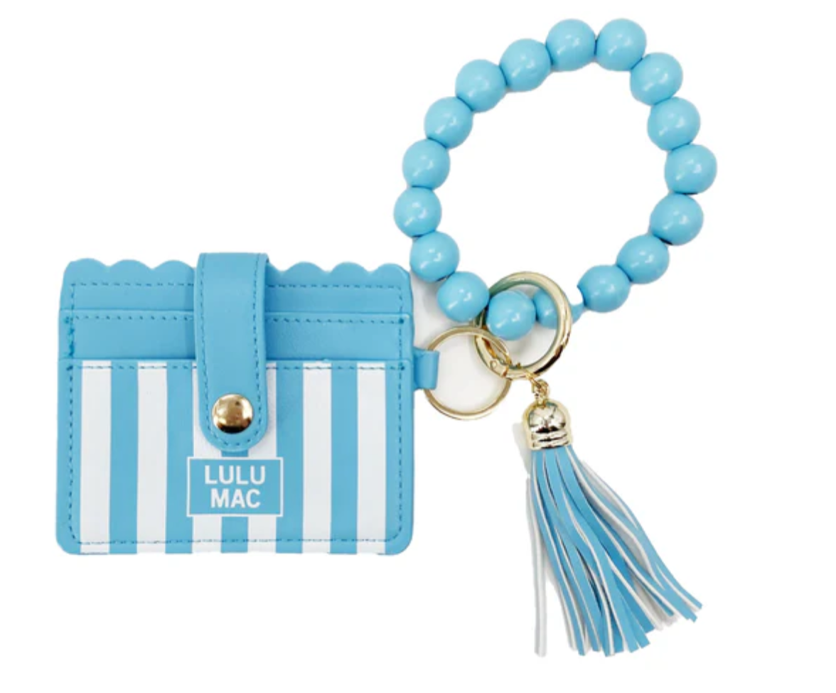 LULU MAC Beaded Wristlet ID Wallet
