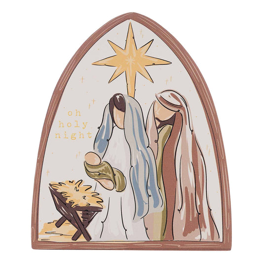 Neutral Nativity Wood Block