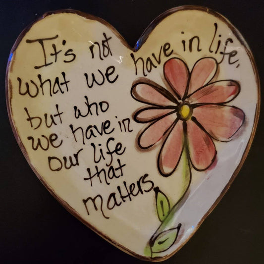 Small Heart Plate (AW Flowers Not What But Who)