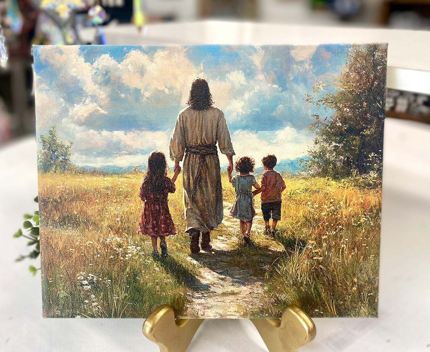 Christian Faith canvas art print, Biblical art, Church art: 8x10