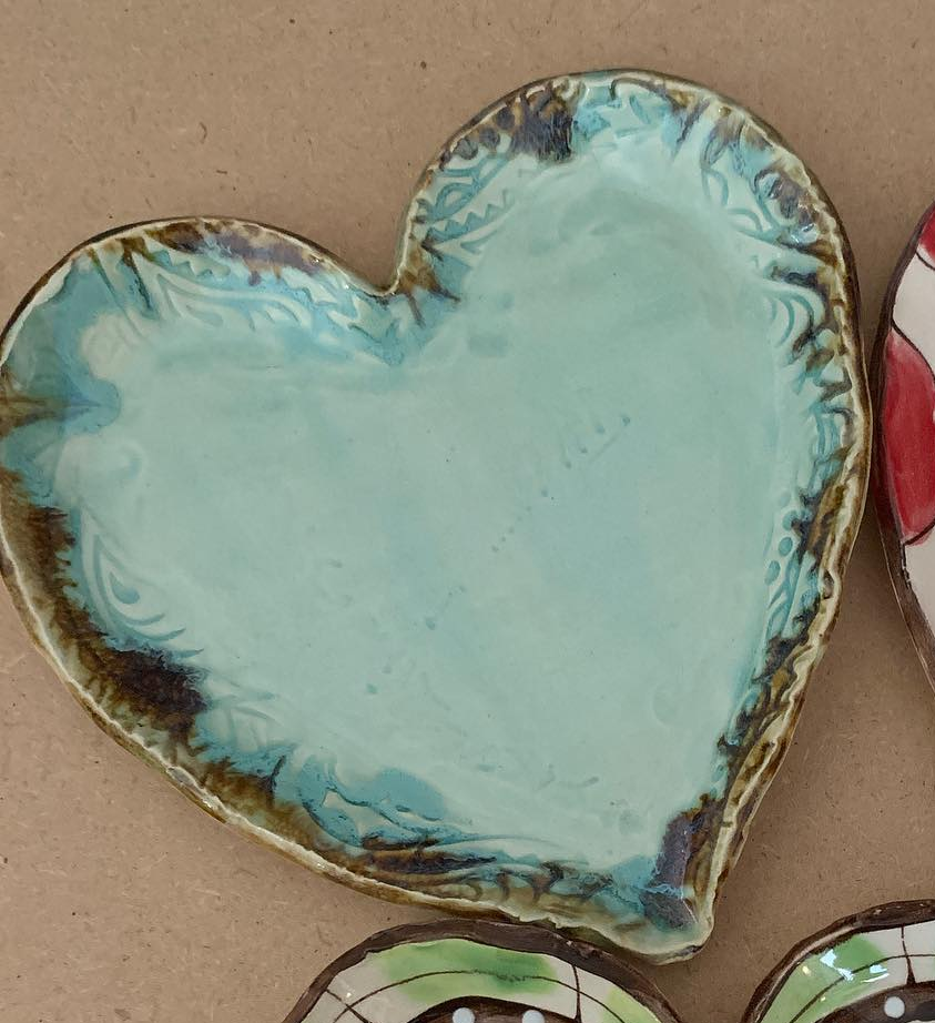Small Heart Plate (Turquoise)