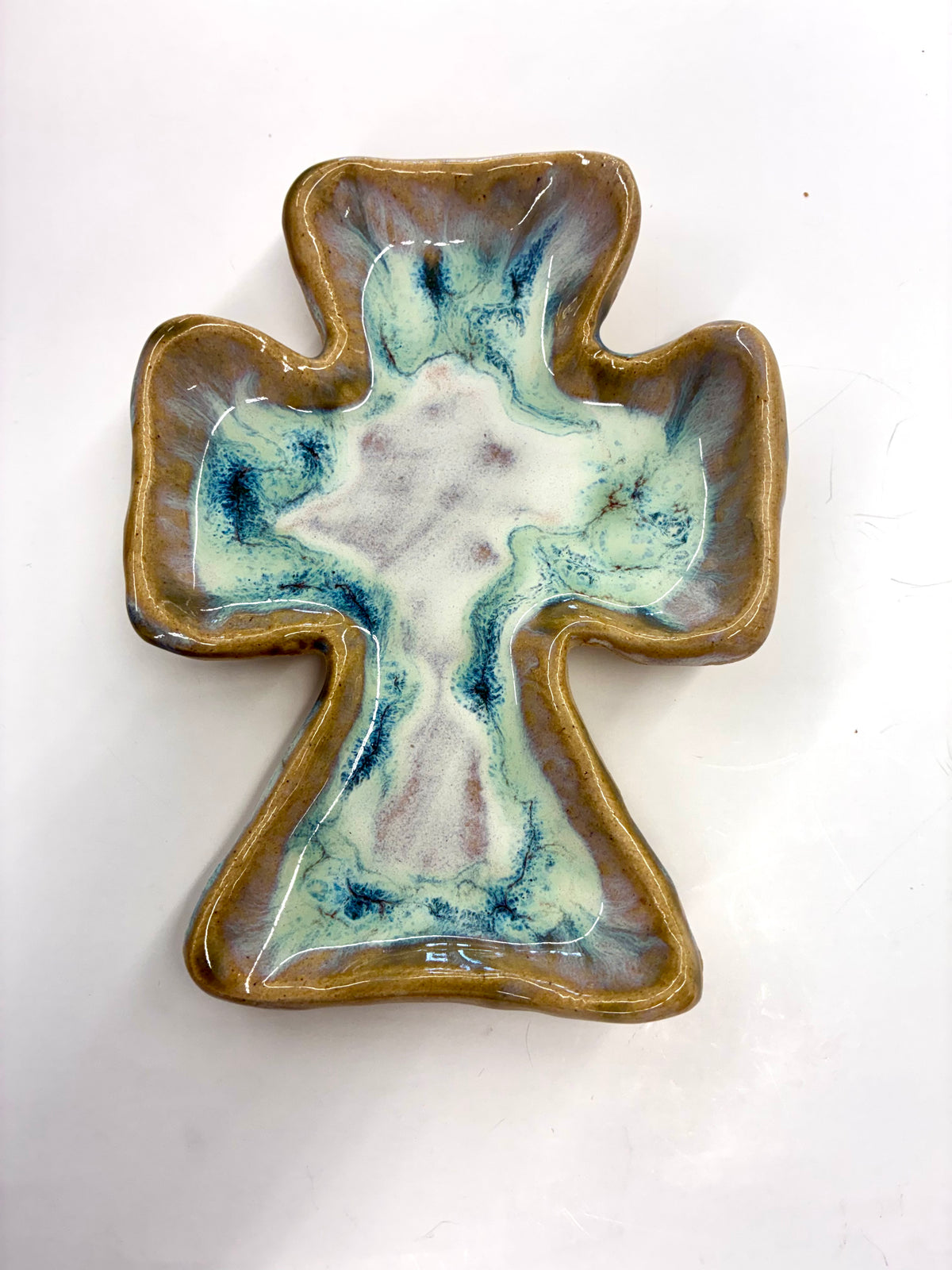Cross Tray 7x5” - Tab Boren Pottery #107