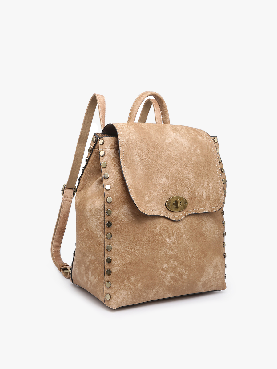 Bex Distressed Backpack: Espresso