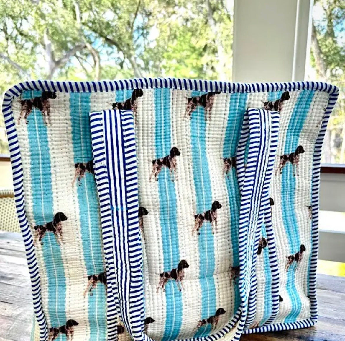 Rue in the Blue Tote Bag German Shorthaired Pointer