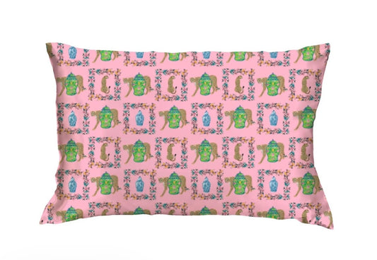 Purrfectly Pink Satin Pillow Case - Jane Marie