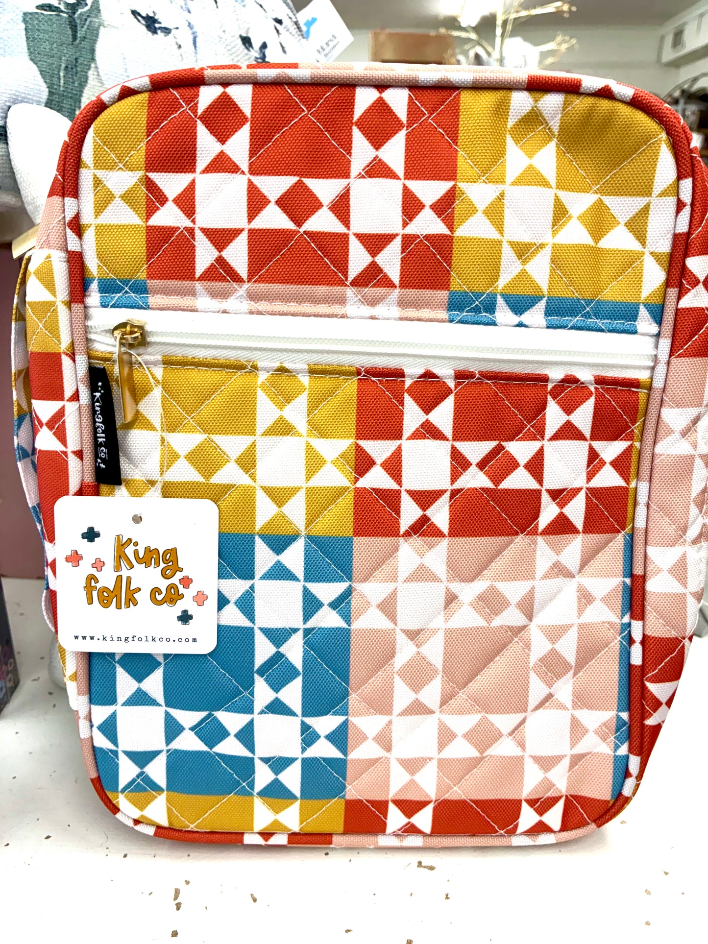 Vintage Squares Quilted Bible Cover