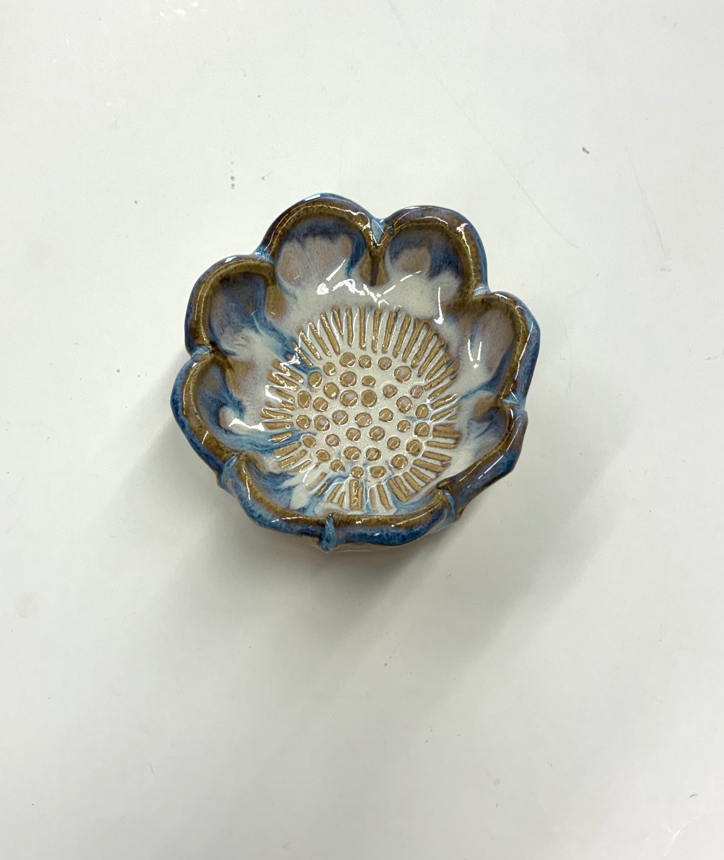 Scalloped Blossom Trinket Bowl Tab Boren Pottery