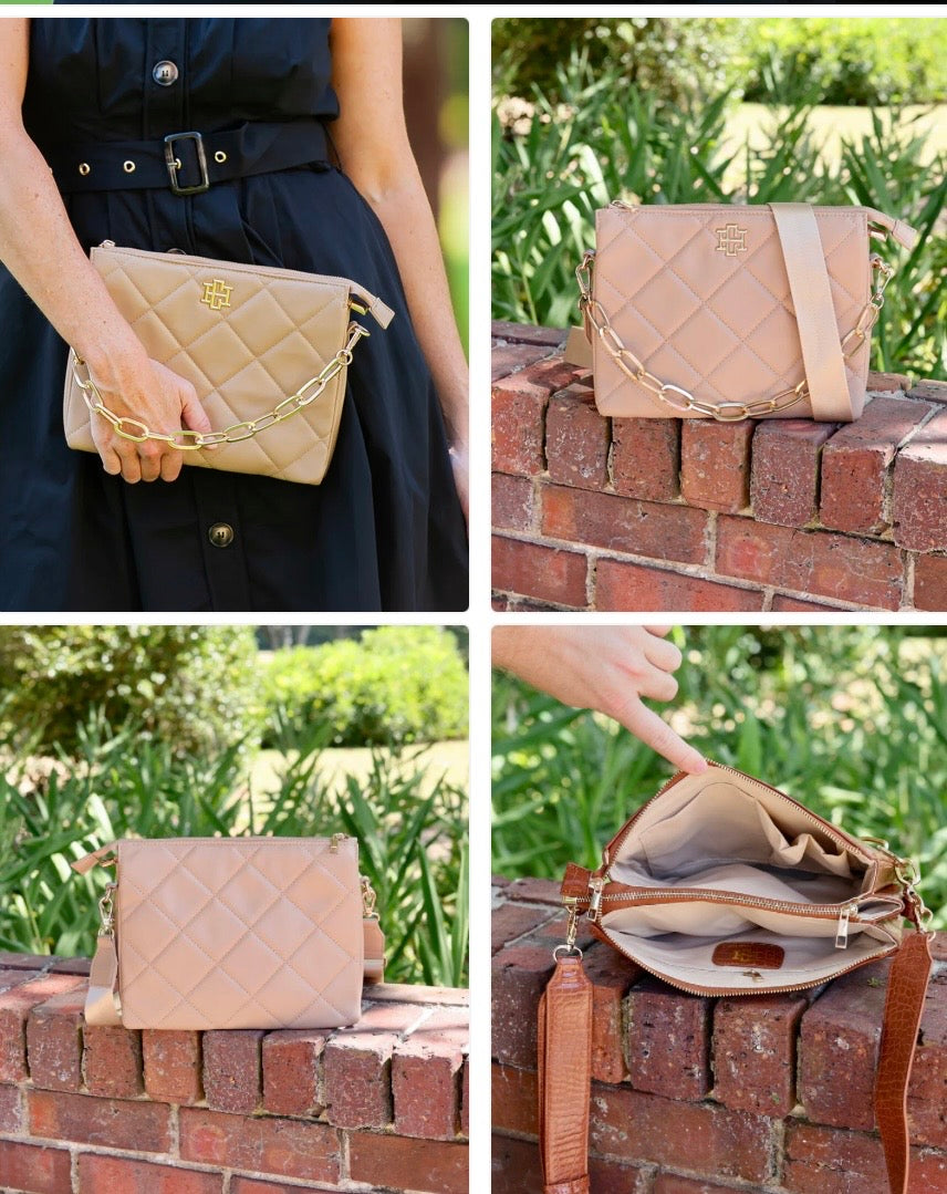 Ariana Crossbody - Latte LD - Caroline Hill