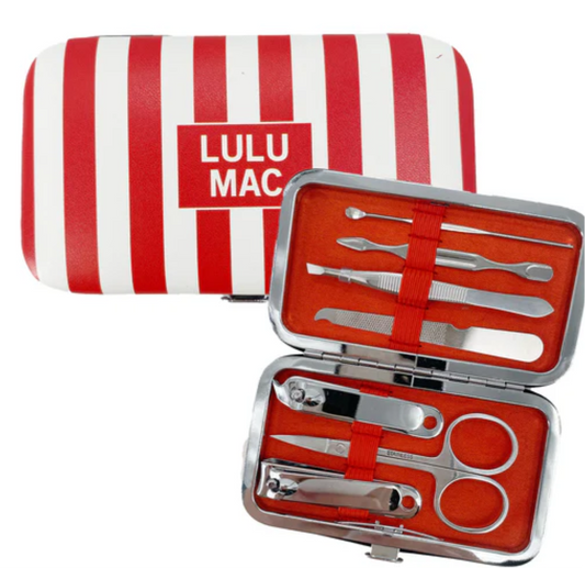 LULU MAC Striped Darby Manicure Set