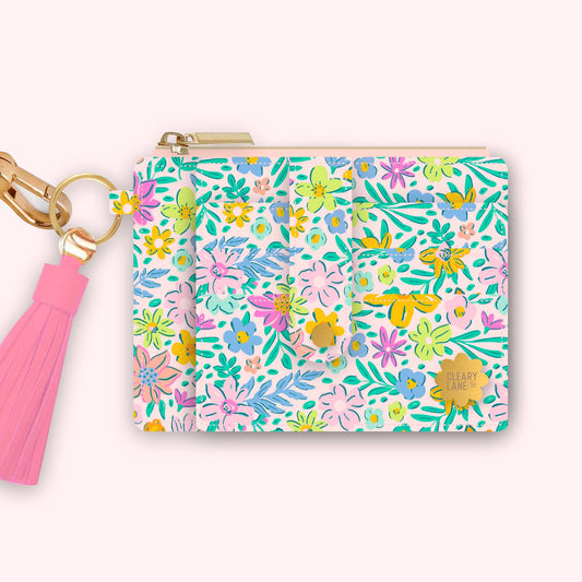 Wallet Keychain | Blush Rainbow Thistle